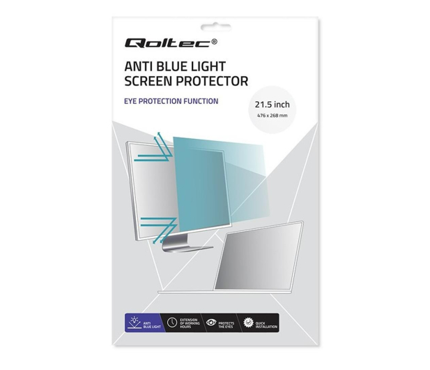 Qoltec Filtr światła niebieskiego matowy na monitor 21.5" 16:9 - 1264716 - zdjęcie 4